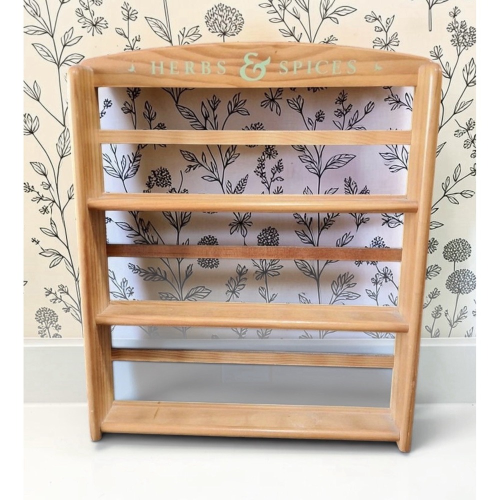 McCormick 3 Tier Wooden Wall Spice Rack Shelf - Holds 24 Jars. Counter Or Hangs